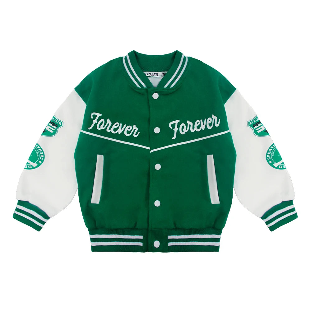 Vestes de Baseball pour Garçon et Fille, Manteau Décontracté avec Lettres Imprimées, à la Mode, pour Printemps et Automne, pour Enfant de 5 à 12 Ans, 2024
