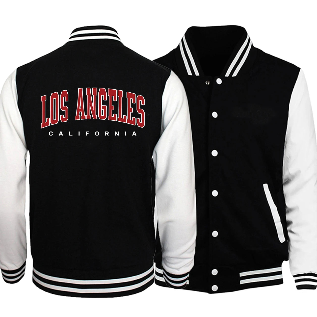 Seaport Angel City Los Angeles Lettre Impression Vestes Hommes S-5XL Sourire Uniforme De Baseball Surdimensionné Everthingadt Manteau De Mode