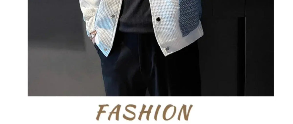 Mn-Vestes décontractées épissées pour hommes, col rabattu, combinaison coréenne à simple boutonnage, couleurs durables, nouveaux abonnés, automne, hiver