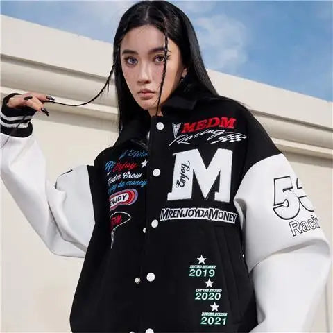 Veste d'uniforme de baseball brodée pour hommes, style américain, européen et américain, rétro, styles de couple, tendance printemps et automne, Y2K