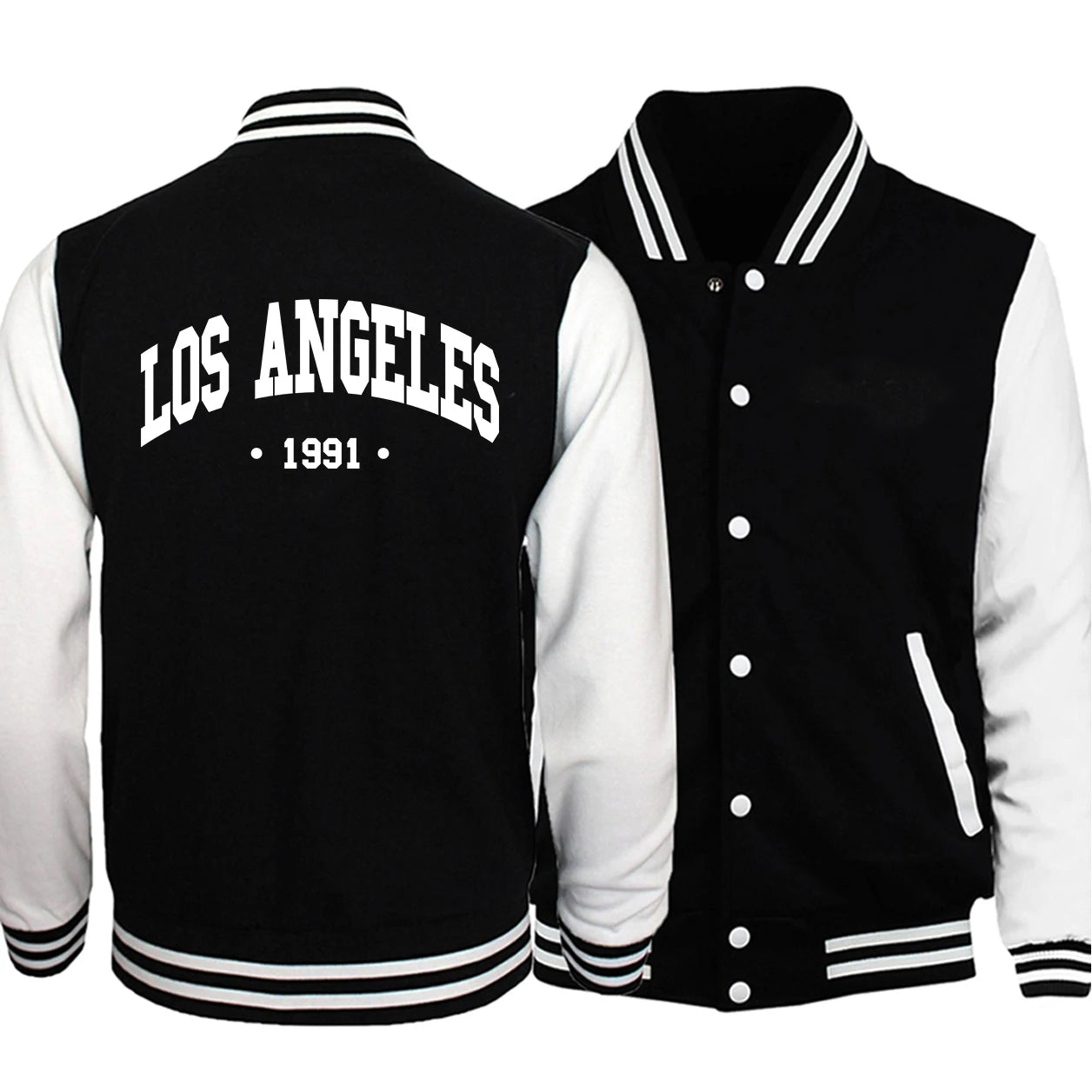 Seaport Angel City Los Angeles Lettre Impression Vestes Hommes S-5XL Sourire Uniforme De Baseball Surdimensionné Everthingadt Manteau De Mode
