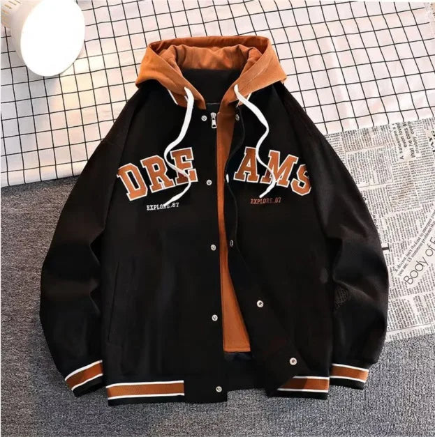 Veste à capuche avec lettres d'étudiant pour hommes et femmes, nouvelle marque assortie avec tout, tendance, uniforme de Baseball universitaire de haute qualité, automne