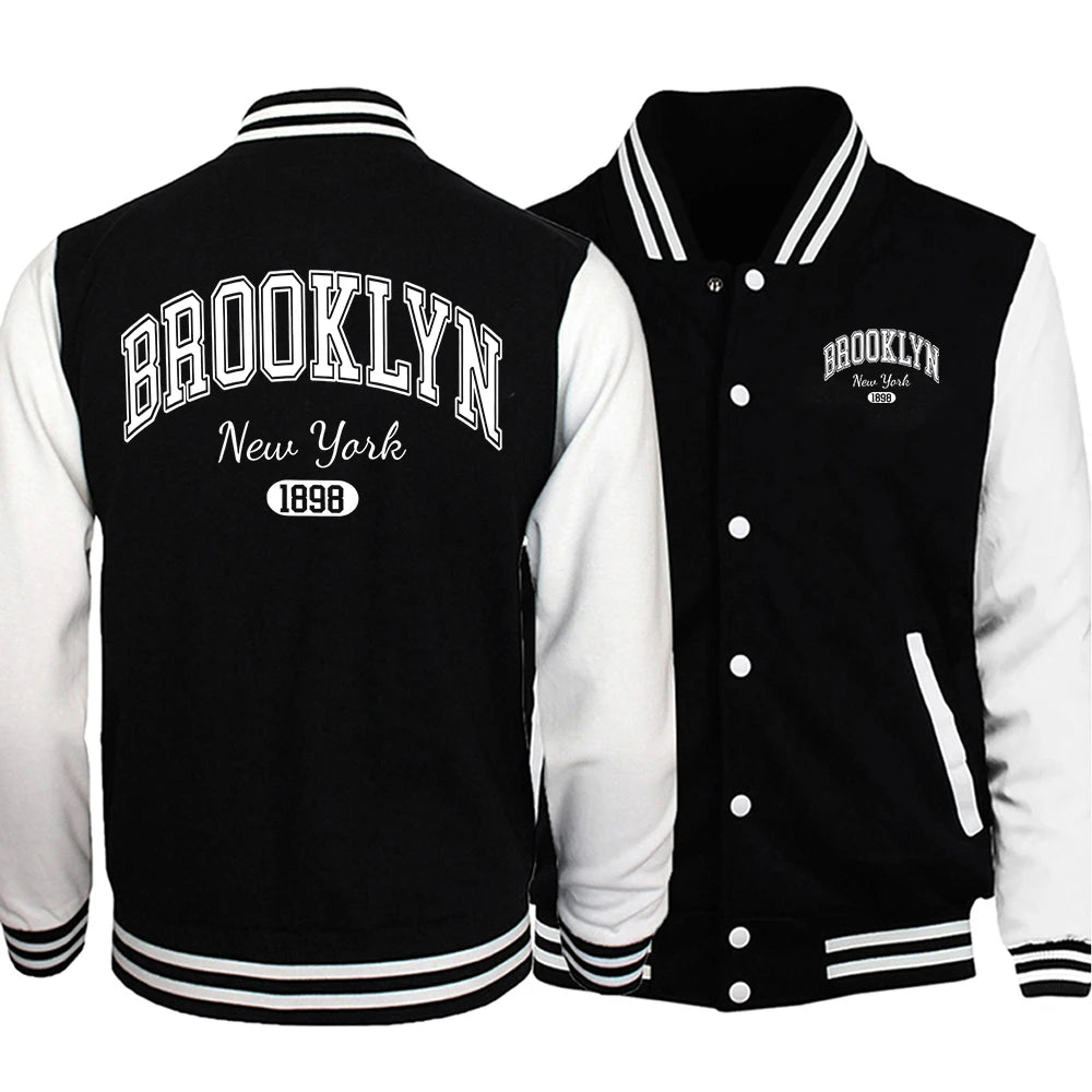 Brooklyn New York 1898 City lettre homme vestes Style Preppy uniformes de Baseball décontracté S-5Xl haute rue mouvement hauts