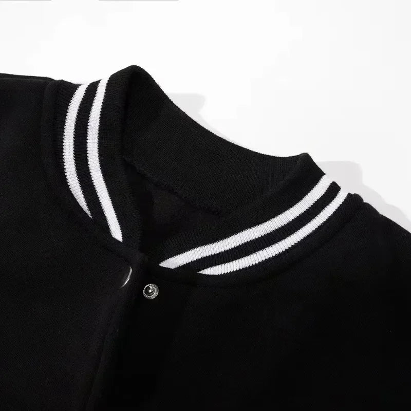 Veste d'université Los Angeles pour hommes, veste de Baseball rouge et noire, Style Hip Hop Rock, automne/hiver, Streetwear décontracté pour hommes