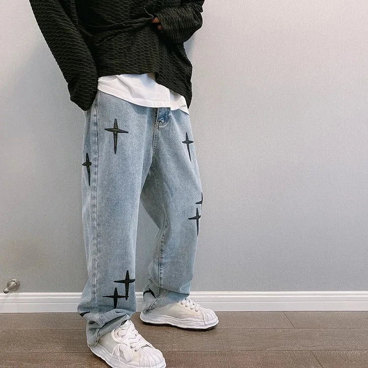 Prowow-Pantalon Ample à Jambes Larges pour Homme, Coupe Droite, Style Hongkongais, Décontracté, Tendance, Version Coréenne, Printemps et Automne