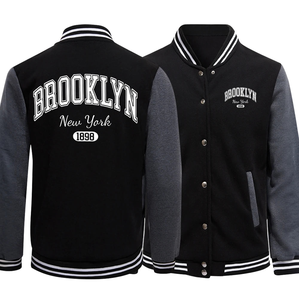 Brooklyn New York 1898 City lettre homme vestes Style Preppy uniformes de Baseball décontracté S-5Xl haute rue mouvement hauts