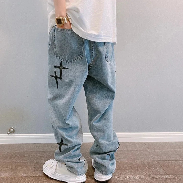 Prowow-Pantalon Ample à Jambes Larges pour Homme, Coupe Droite, Style Hongkongais, Décontracté, Tendance, Version Coréenne, Printemps et Automne
