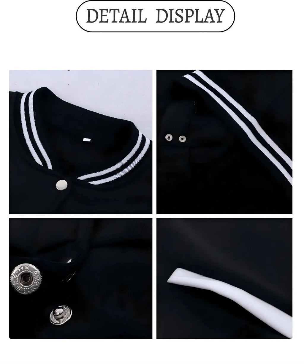 Vestes imprimées de lettres Hip Hop pour femmes, uniforme de baseball souriant, veste décontractée de rue de personnalité, vêtements chauds et doux pour femmes, hiver