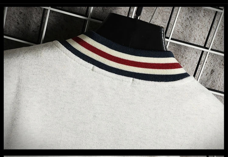 Supership-Blouson aviateur en coton épissé pour hommes, uniforme de baseball décontracté, manches côtelées régulières, vêtements de marque, sourire à la mode, nouveauté