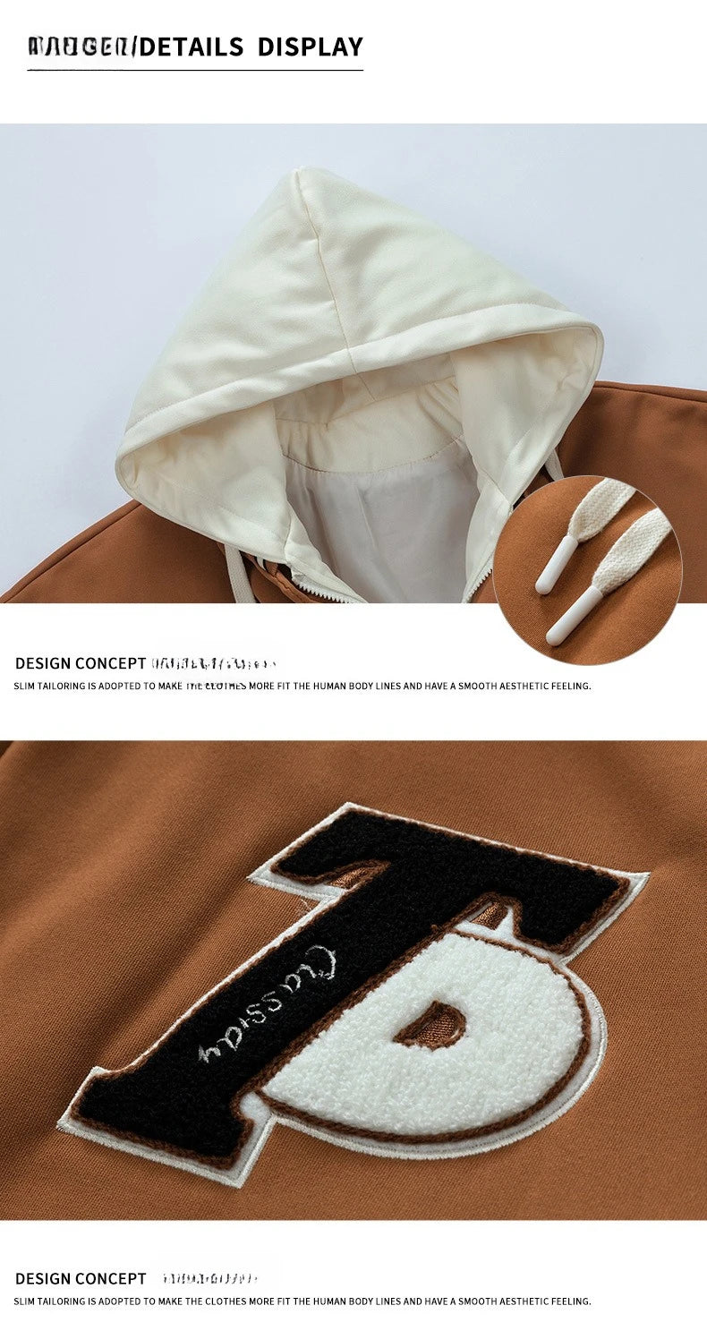 Nouvelle mode hommes vestes de Baseball à capuche mâle faux deux pièces sweat vestes manteaux d'hiver qualité homme Cardigan sweats 3XL