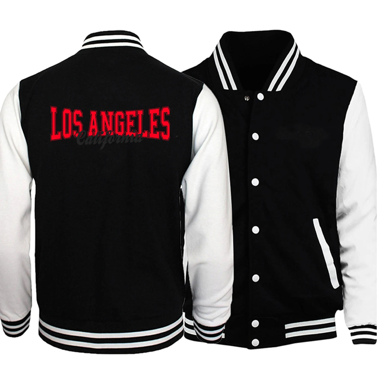 Seaport Angel City Los Angeles Lettre Impression Vestes Hommes S-5XL Sourire Uniforme De Baseball Surdimensionné Everthingadt Manteau De Mode