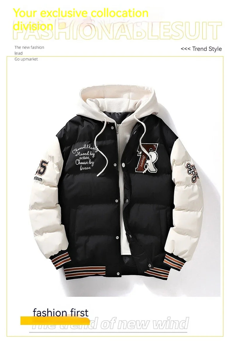 Veste rembourrée en coton pour hommes et femmes, vêtements de rue, manteau de haute qualité, grand, hiver, nouveau, 2023