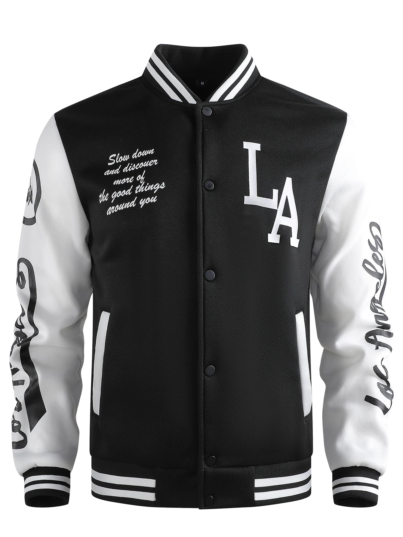 Veste Happator pour hommes avec lettre LA brodée, vestes universitaires vintage, uniforme de baseball coréen pour hommes, combinaison patchwork, printemps, nouveau, 2025