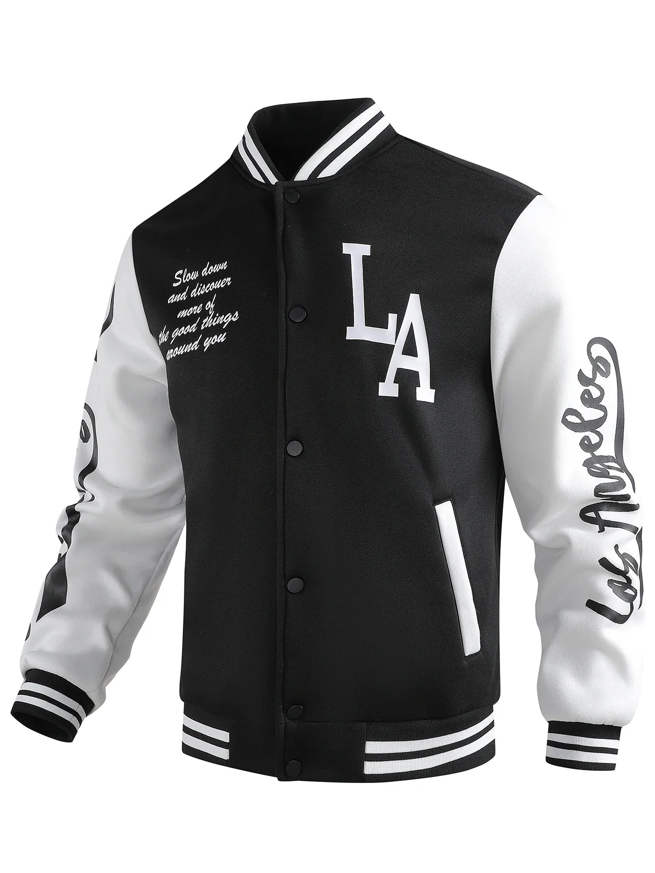 Veste Happator pour hommes avec lettre LA brodée, vestes universitaires vintage, uniforme de baseball coréen pour hommes, combinaison patchwork, printemps, nouveau, 2025