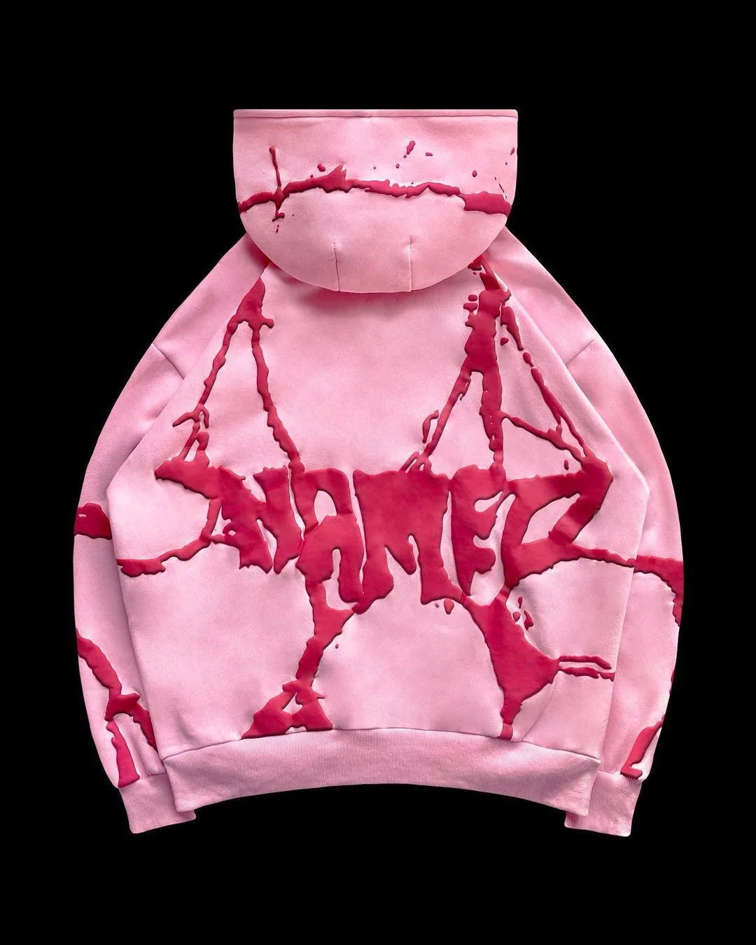 2025 transfrontalier européen et américain automne et hiver nouveau sweat à capuche imprimé mousse Vintage épaissi ensemble ample pour hommes en Stock