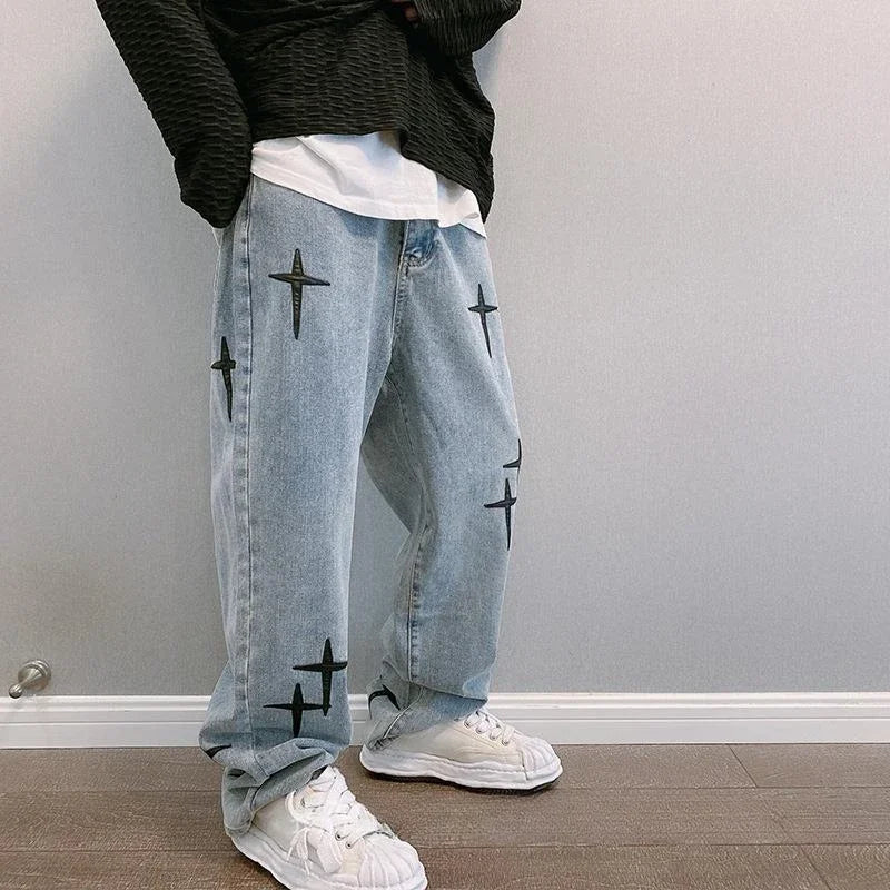 Prowow-Pantalon Ample à Jambes Larges pour Homme, Coupe Droite, Style Hongkongais, Décontracté, Tendance, Version Coréenne, Printemps et Automne