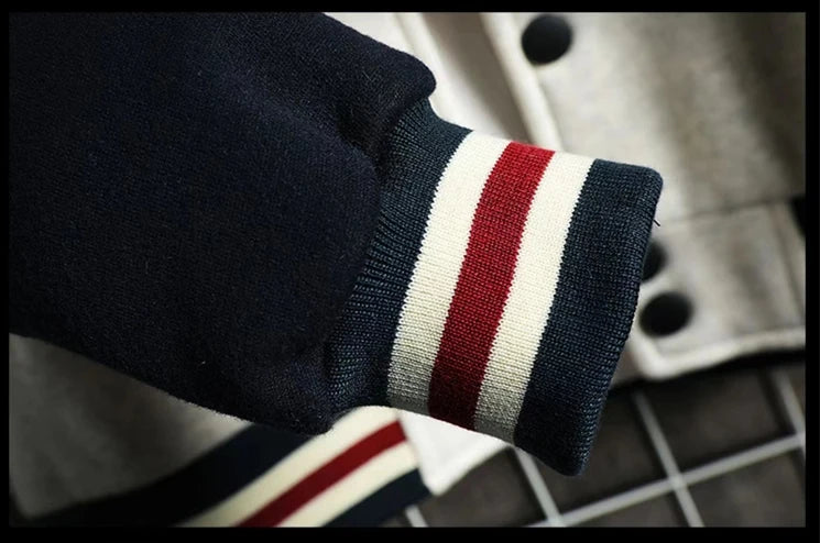 Supership-Blouson aviateur en coton épissé pour hommes, uniforme de baseball décontracté, manches côtelées régulières, vêtements de marque, sourire à la mode, nouveauté