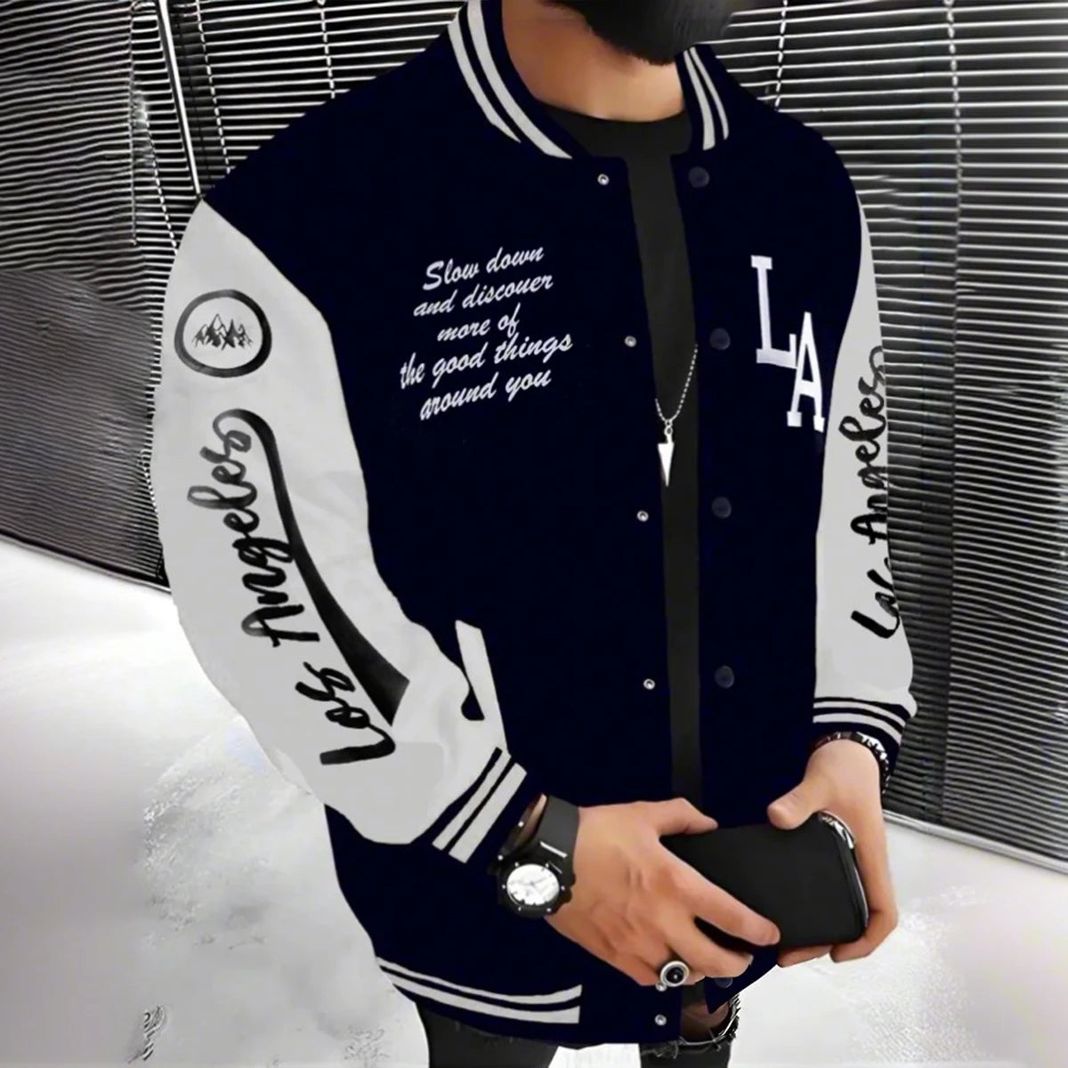 Veste Happator pour hommes avec lettre LA brodée, vestes universitaires vintage, uniforme de baseball coréen pour hommes, combinaison patchwork, printemps, nouveau, 2025