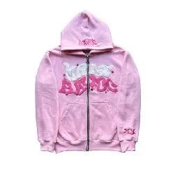 Sweat-shirt à capuche avec fermeture éclair, lettres et étoiles américaines rétro, adapté aux hommes et aux femmes, veste Y2K, cardigan d'automne et d'hiver