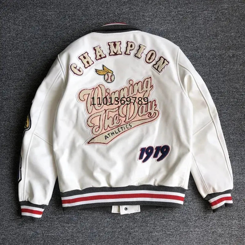 Patchs de broderie en chenille personnalisés pour hommes, veste boutonnée vintage, streetwear universitaire, fabricant en gros