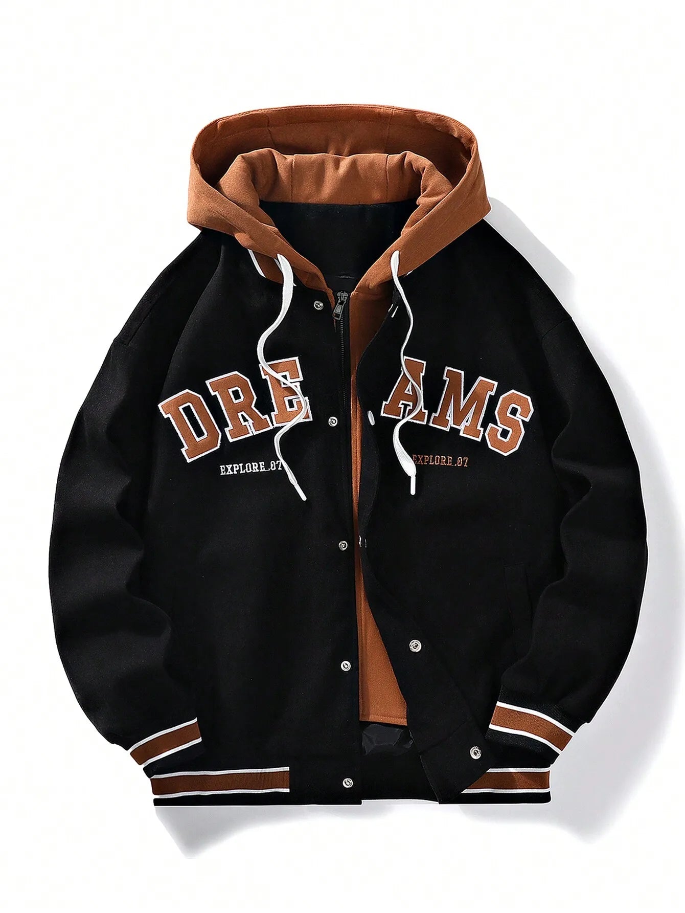 Veste à capuche avec lettres d'étudiant pour hommes et femmes, nouvelle marque assortie avec tout, tendance, uniforme de Baseball universitaire de haute qualité, automne