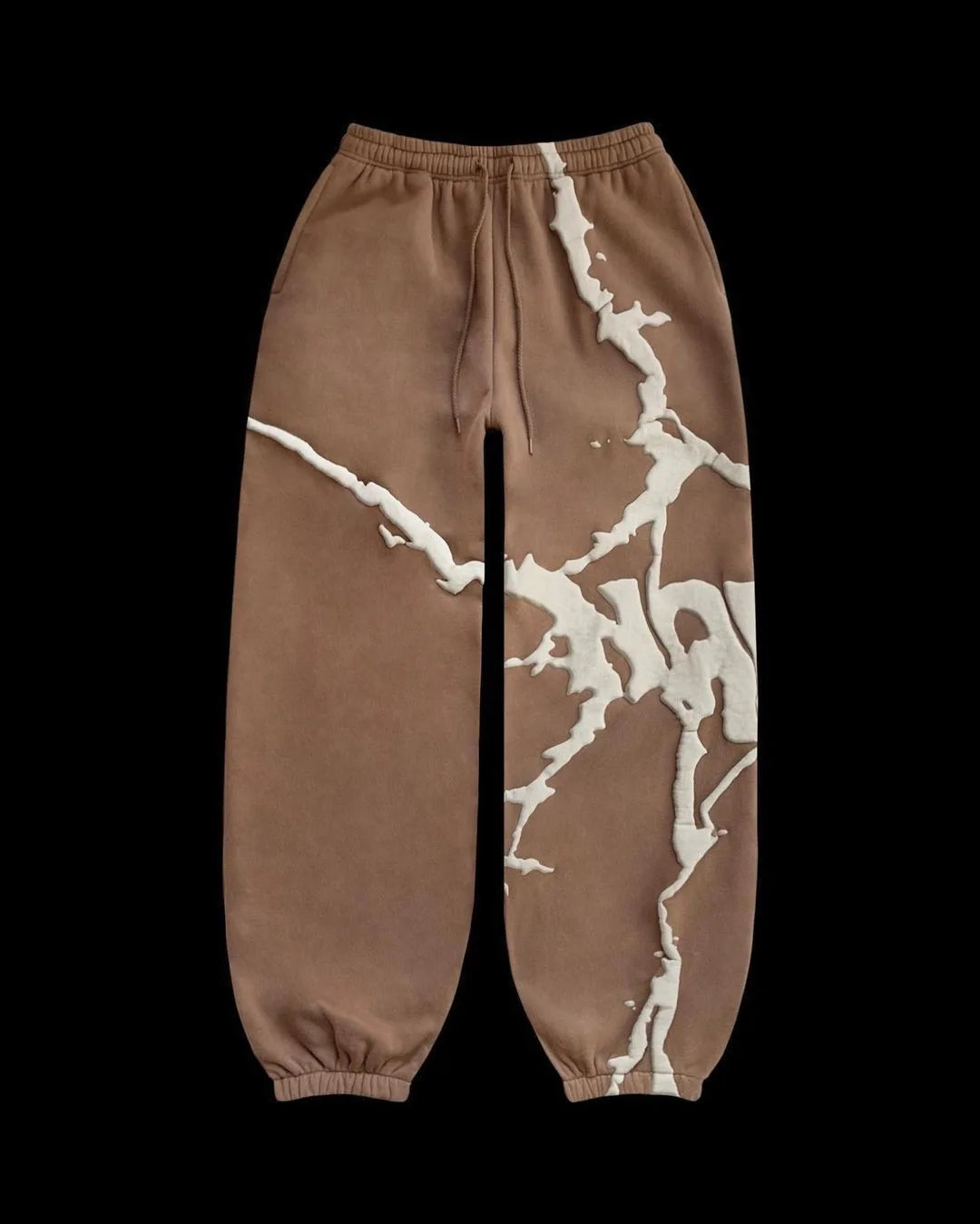 2025 transfrontalier européen et américain automne et hiver nouveau sweat à capuche imprimé mousse Vintage épaissi ensemble ample pour hommes en Stock