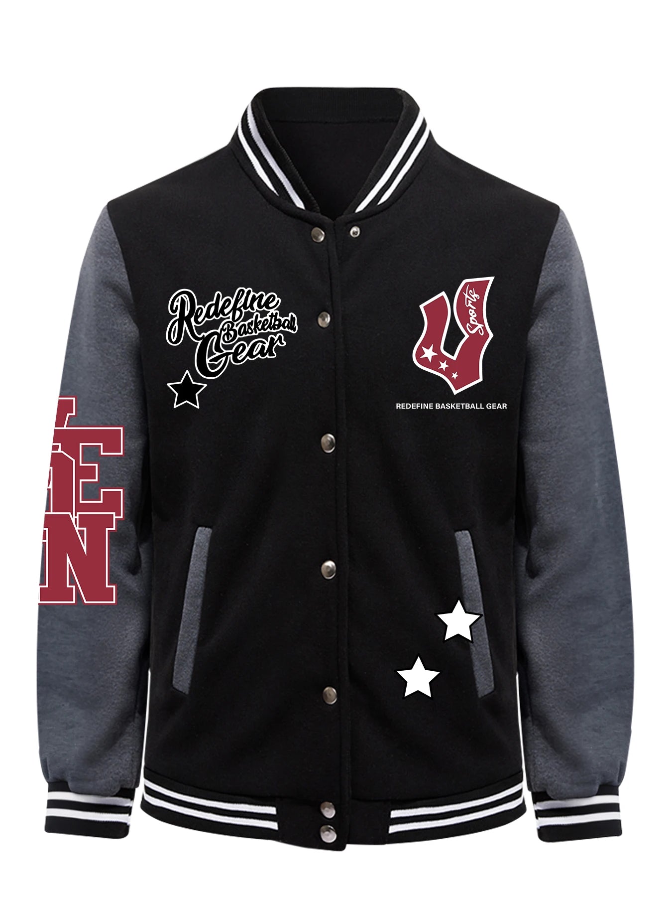 Redeline – maillot de Baseball imprimé pour homme, équipement de basket-ball, Hip Hop, polaire, Streetwear, automne, vestes décontractées pour hommes