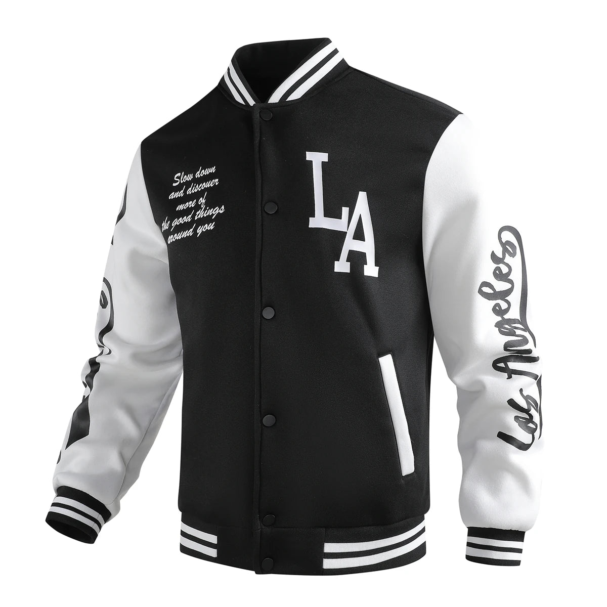 Veste Happator pour hommes avec lettre LA brodée, vestes universitaires vintage, uniforme de baseball coréen pour hommes, combinaison patchwork, printemps, nouveau, 2025