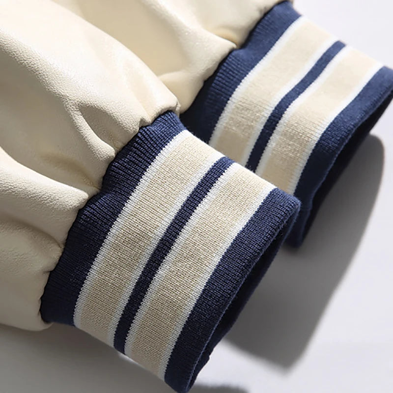 Veste de baseball brodée anti-vent pour hommes, manteau décontracté, vêtements d'extérieur, épissage, uniforme d'automne, 2024