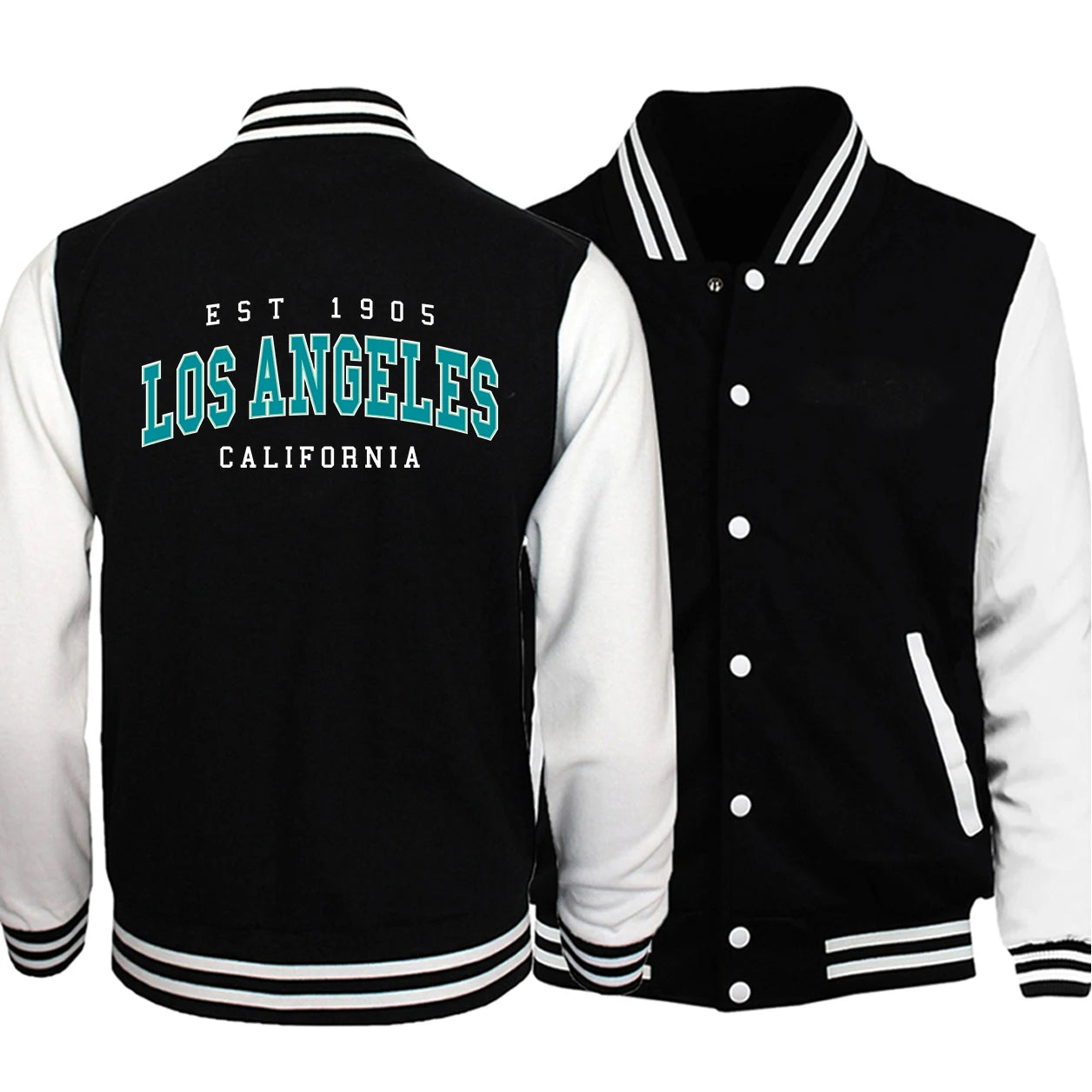 Seaport Angel City Los Angeles Lettre Impression Vestes Hommes S-5XL Sourire Uniforme De Baseball Surdimensionné Everthingadt Manteau De Mode