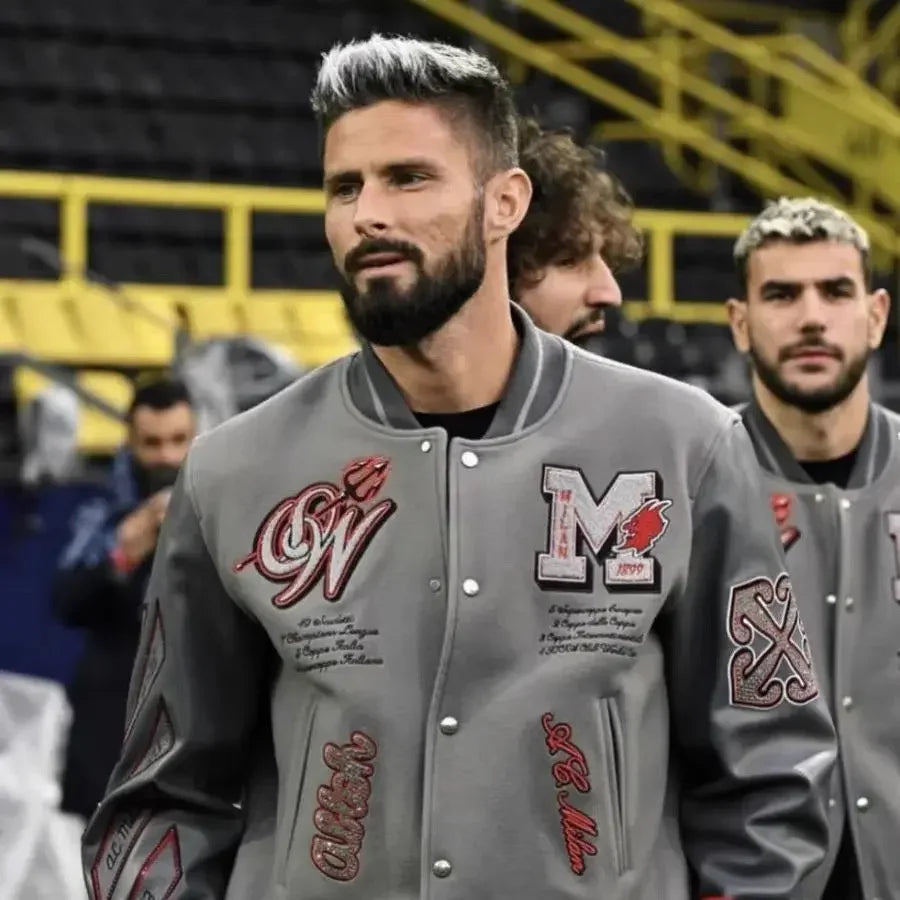 Uniformes de baseball en brique chaude avec lettres brodées lourdes pour hommes et femmes, hauts américains d'automne et d'hiver, tendance de la mode rétro