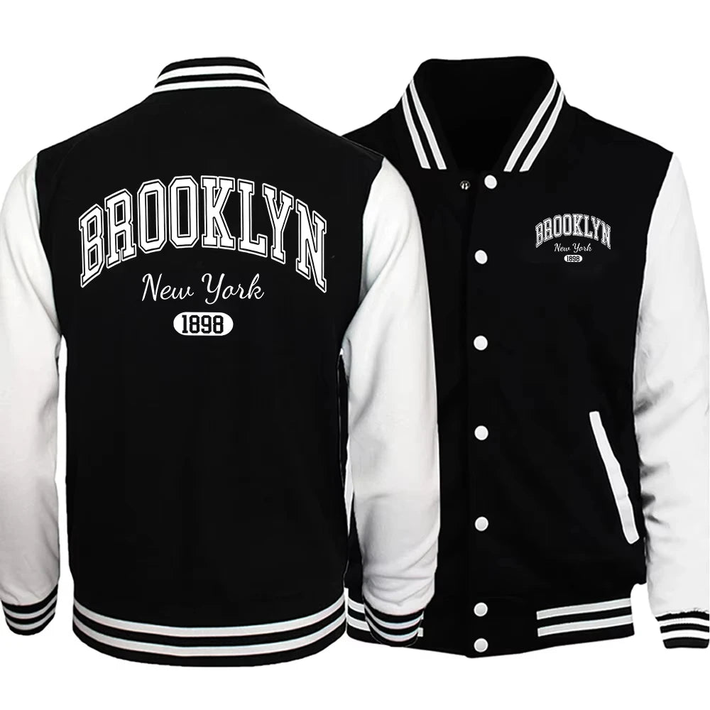 Brooklyn New York 1898 City lettre homme vestes Style Preppy uniformes de Baseball décontracté S-5Xl haute rue mouvement hauts