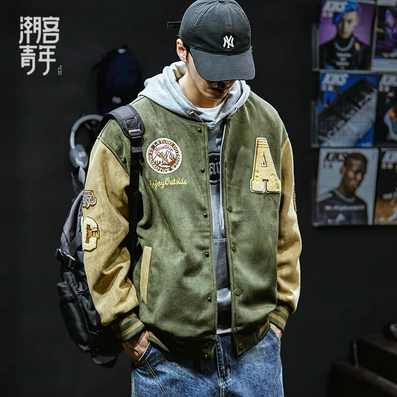 Nouvelle veste de Baseball hommes mode vestes brodées manteaux haute rue vêtements d'extérieur homme Bomber veste Hip Hop vêtements haut