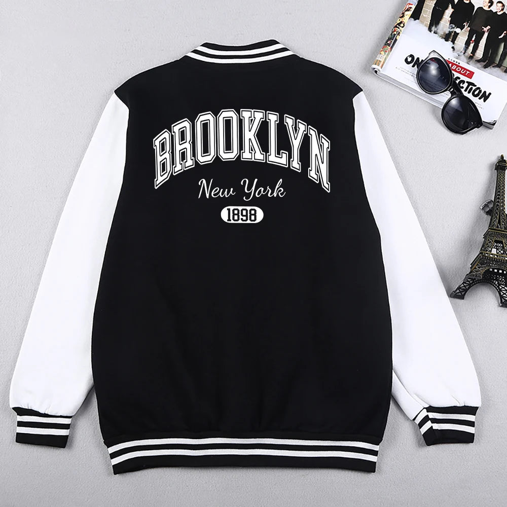 Brooklyn New York 1898 City lettre homme vestes Style Preppy uniformes de Baseball décontracté S-5Xl haute rue mouvement hauts