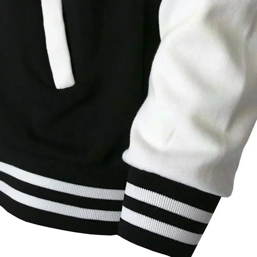 Manfinity hommes lettre imprimer couleur bloc veste de Baseball moto veste Streetwear veste en cuir hommes