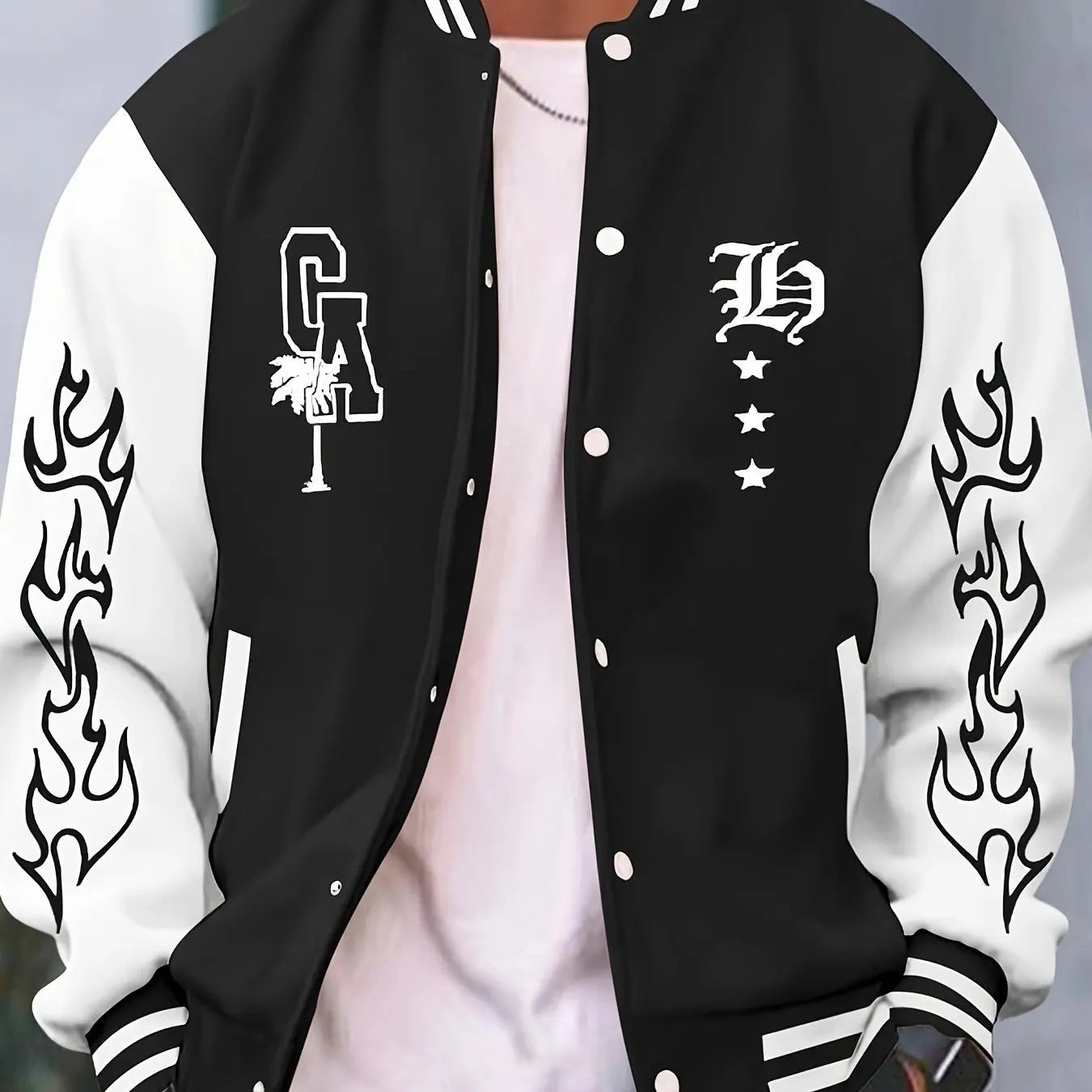 Veste décontractée pour hommes, uniforme de Baseball de Campus, léger, contraste, col de Baseball, poche, Style Hip Hop Rock